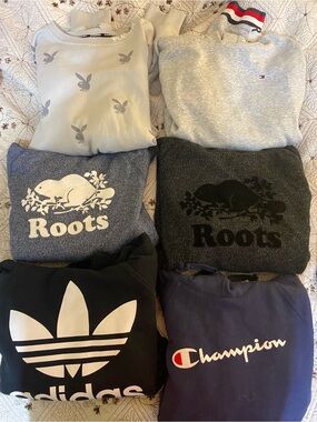 $15.00 EACH - BRAND NAME SWEATERS & HOODIES